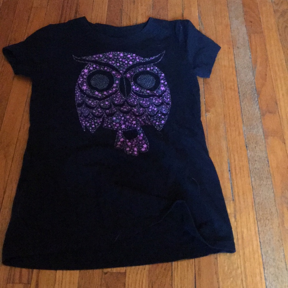 Beach glitter owl tee